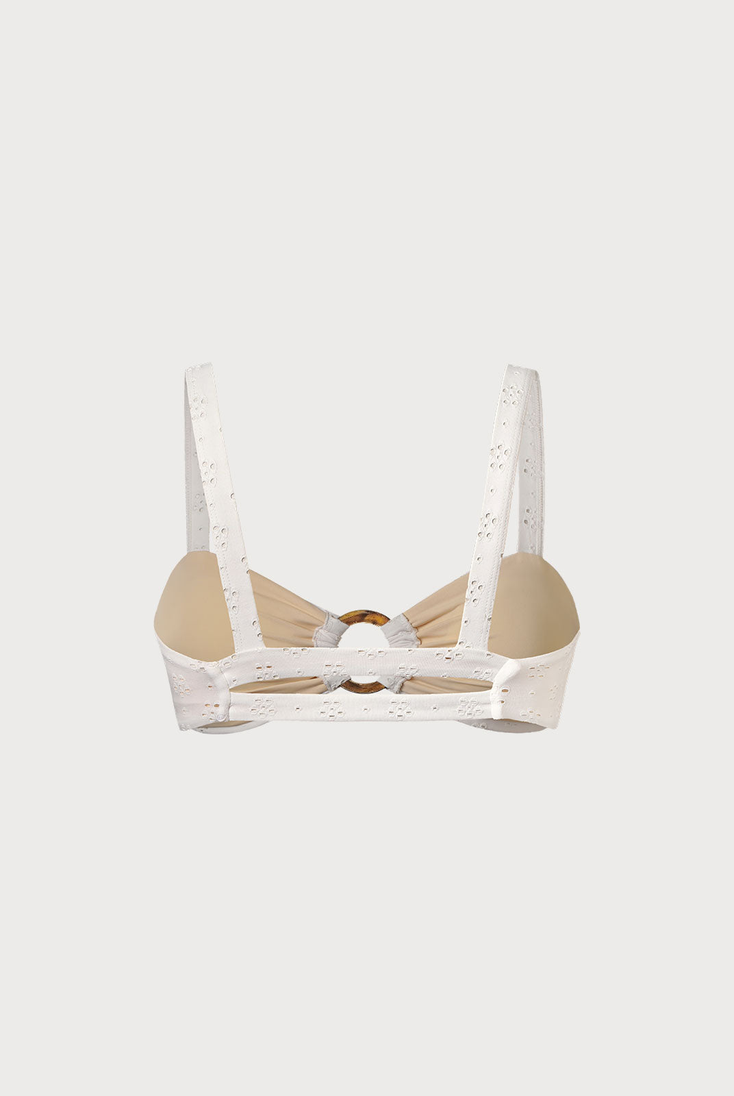 Ruched Floral Cutout Bikini Top - Bikini Tops - BERLOOK