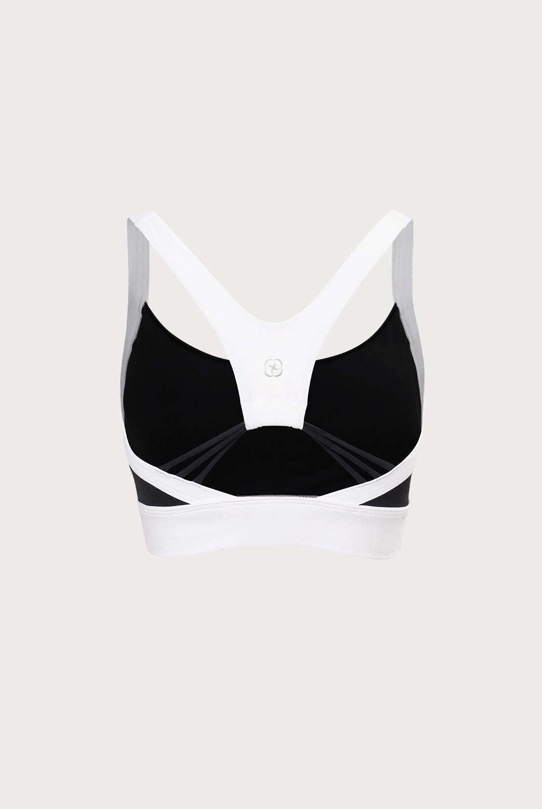 Black Contrast U Neck Sports Bra - Light Support - Yoga Sports Bras - BERLOOK