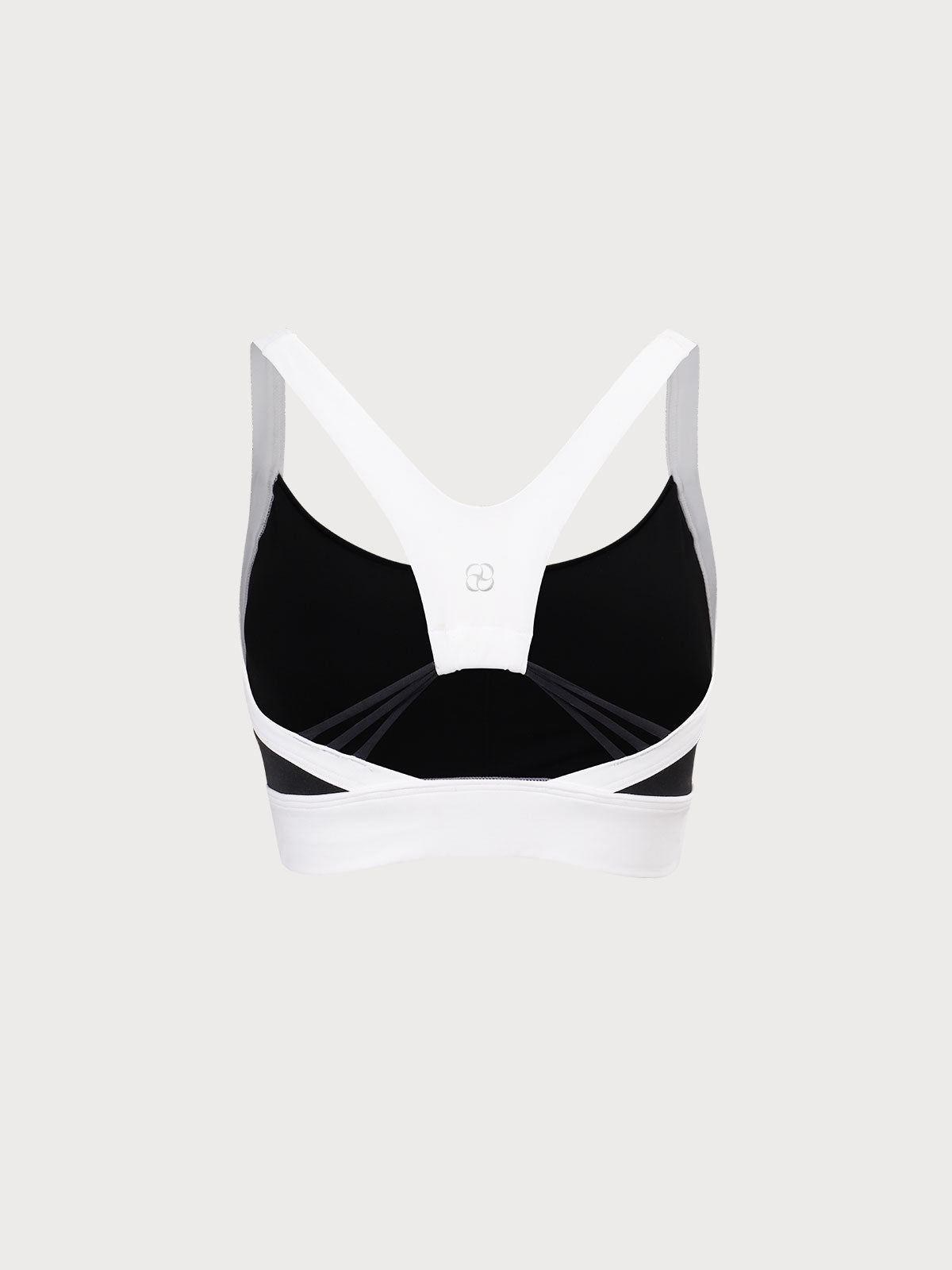 Black Contrast U Neck Sports Bra - Light Support - Yoga Sports Bras - BERLOOK