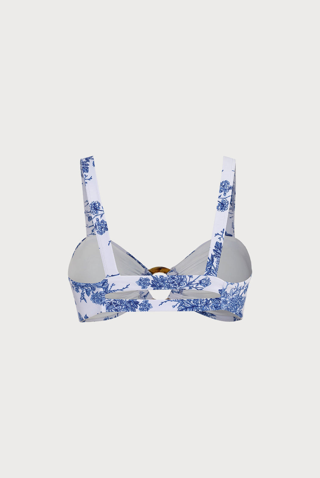 Ruched Cutout Floral Bikini Top - Bikini Tops - BERLOOK
