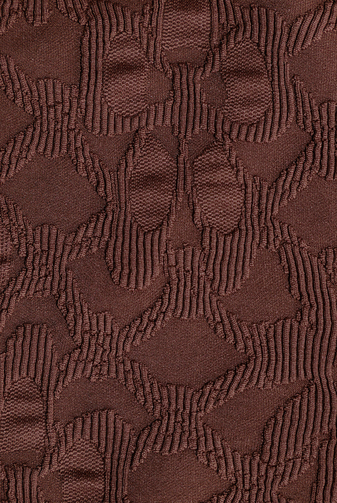 Dark Coffee Contrast Jacquard Bikini Bottom - Bikini Bottoms - BERLOOK