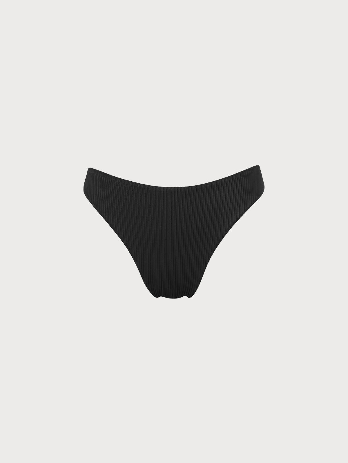 Black Low Waisted Bikini Bottom Sustainable Bikinis - BERLOOK