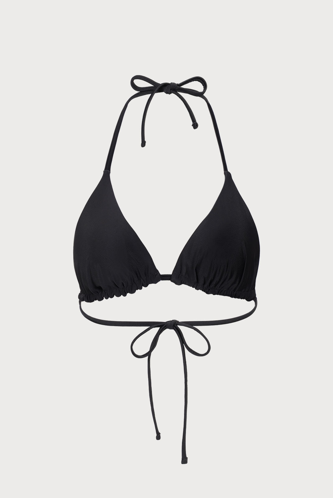 Black Reversible Floral Halter Bikini Top Sustainable Bikinis - BERLOOK