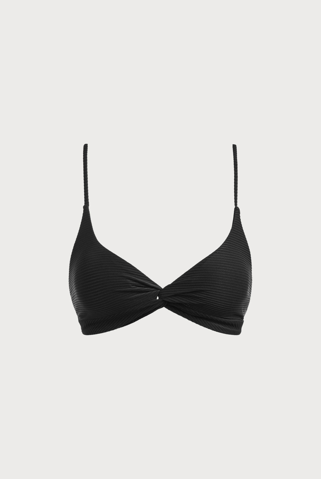 Black Twist Backless Bikini Top Sustainable Bikinis - BERLOOK