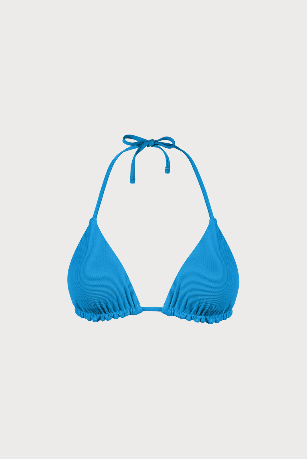 Blue Reversible Halter Triangle Bikini Top Blue Sustainable Bikinis - BERLOOK