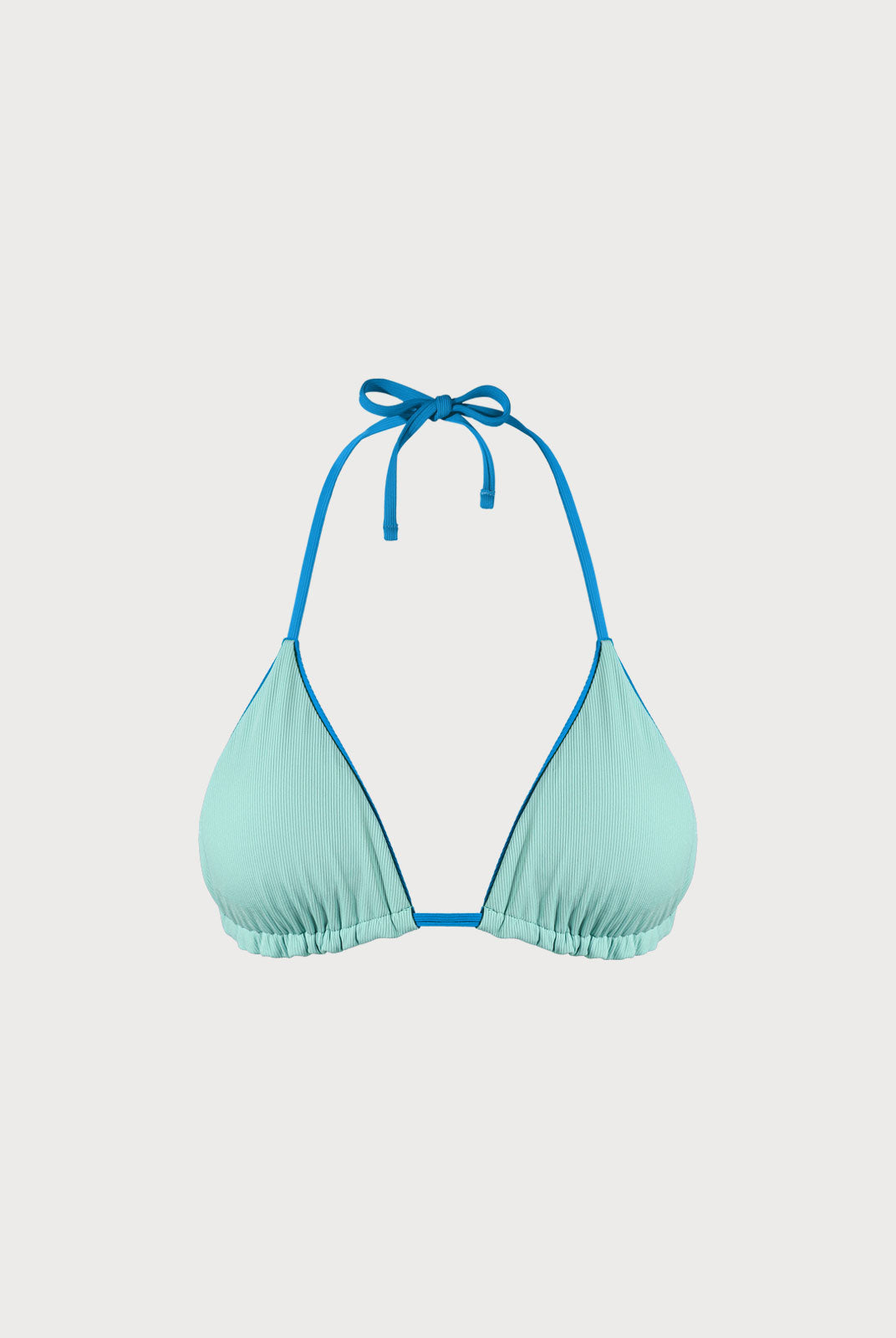 Blue Reversible Halter Triangle Bikini Top Sustainable Bikinis - BERLOOK