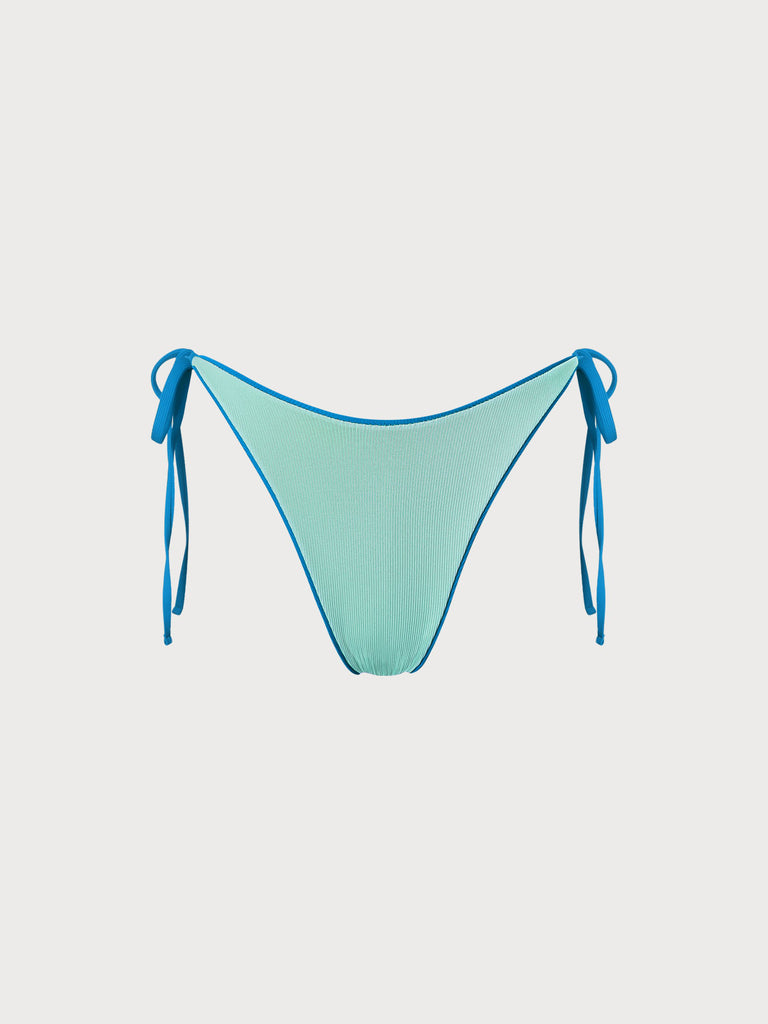 Blue Reversible Tie Bikini Bottom Sustainable Bikinis - BERLOOK