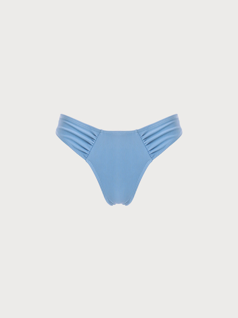 Blue Ruched Bikini Bottom Sustainable Bikinis - BERLOOK