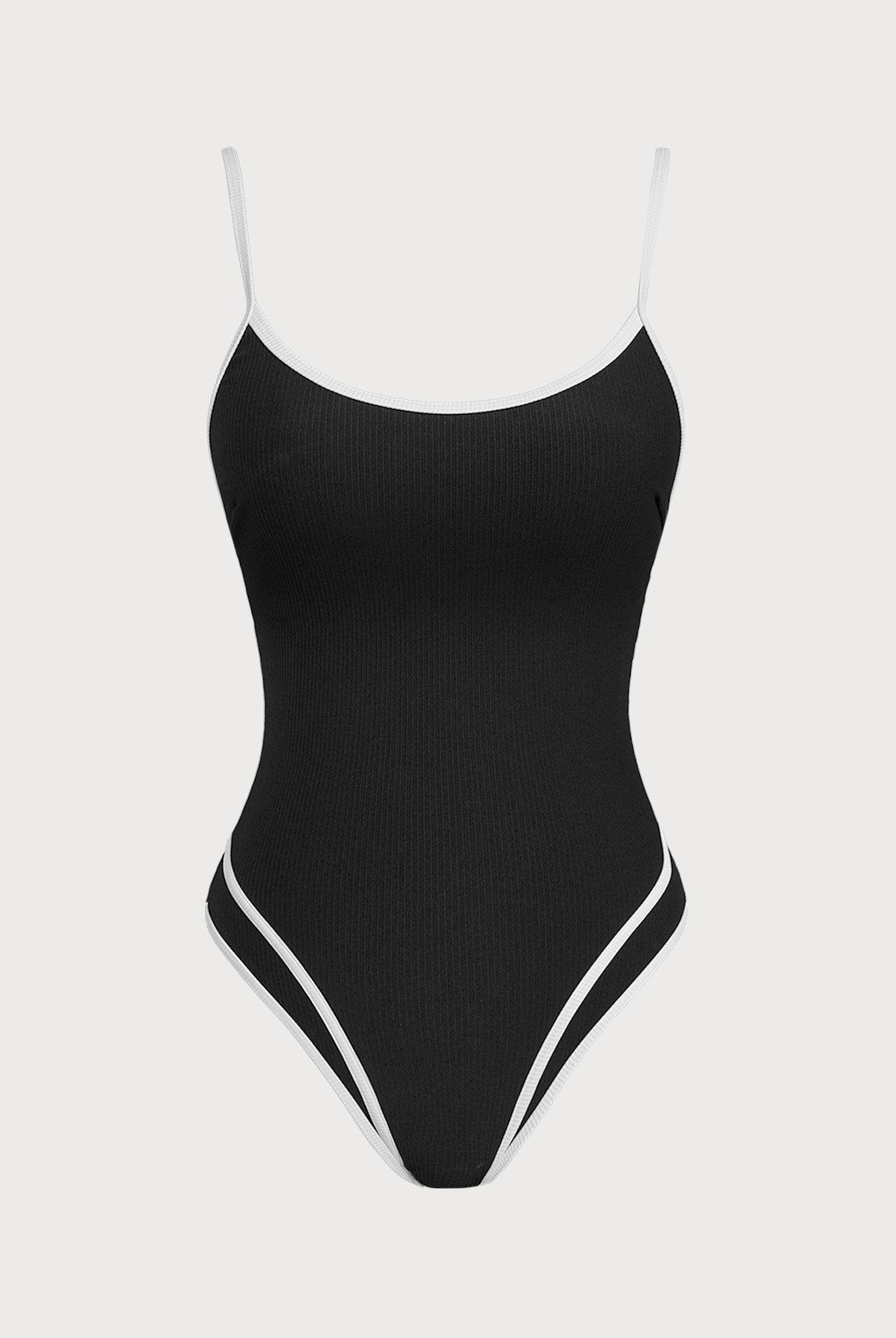CWomen's Knitted Nylon One-Piece Swimsuit Black Sustainable One-Pieces - BERLOOK