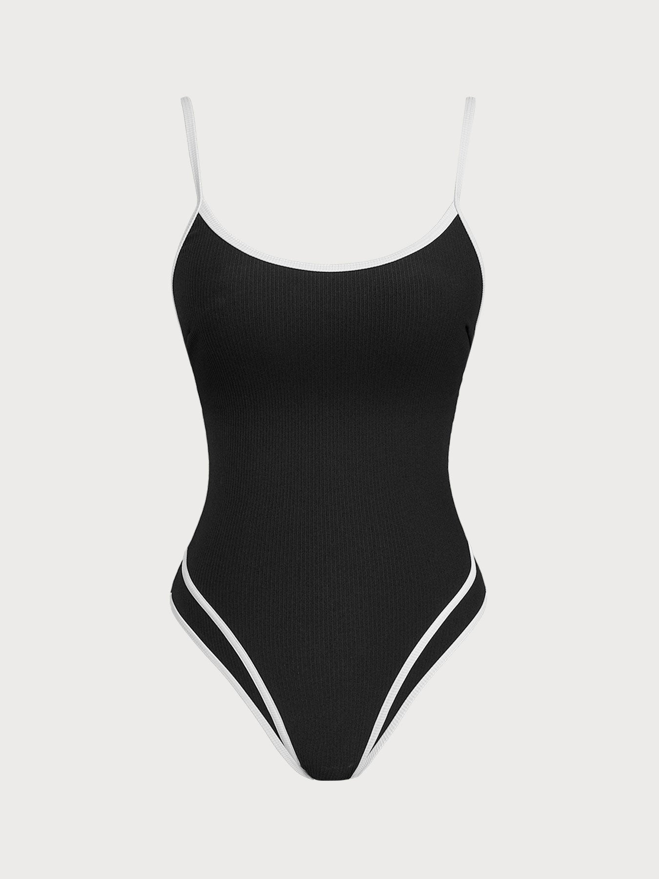 CWomen's Knitted Nylon One-Piece Swimsuit Black Sustainable One-Pieces - BERLOOK
