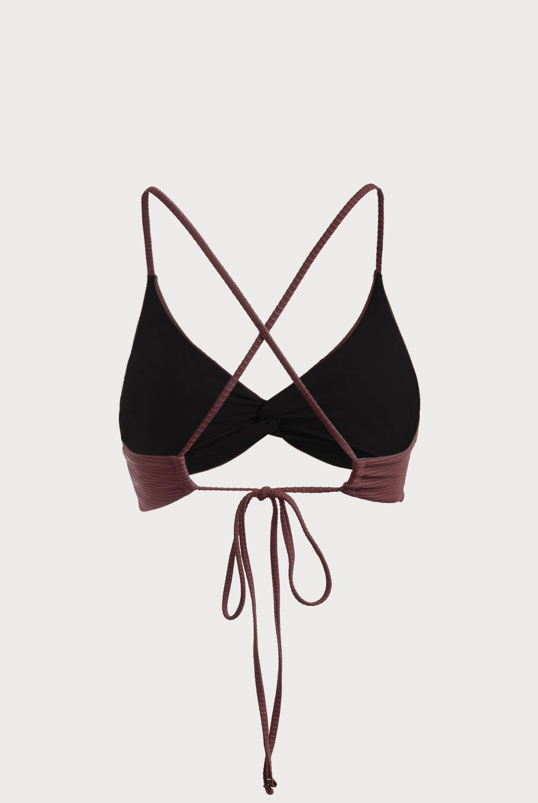 Coffee Twist Backless Bikini Top Sustainable Bikinis - BERLOOK