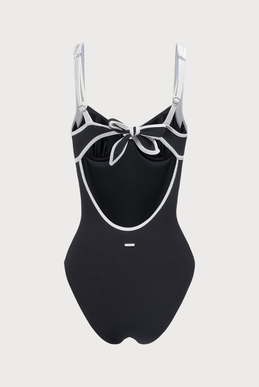 Contrast Trim Knotted One-Piece Swimsuit Sustainable One-Pieces - BERLOOK