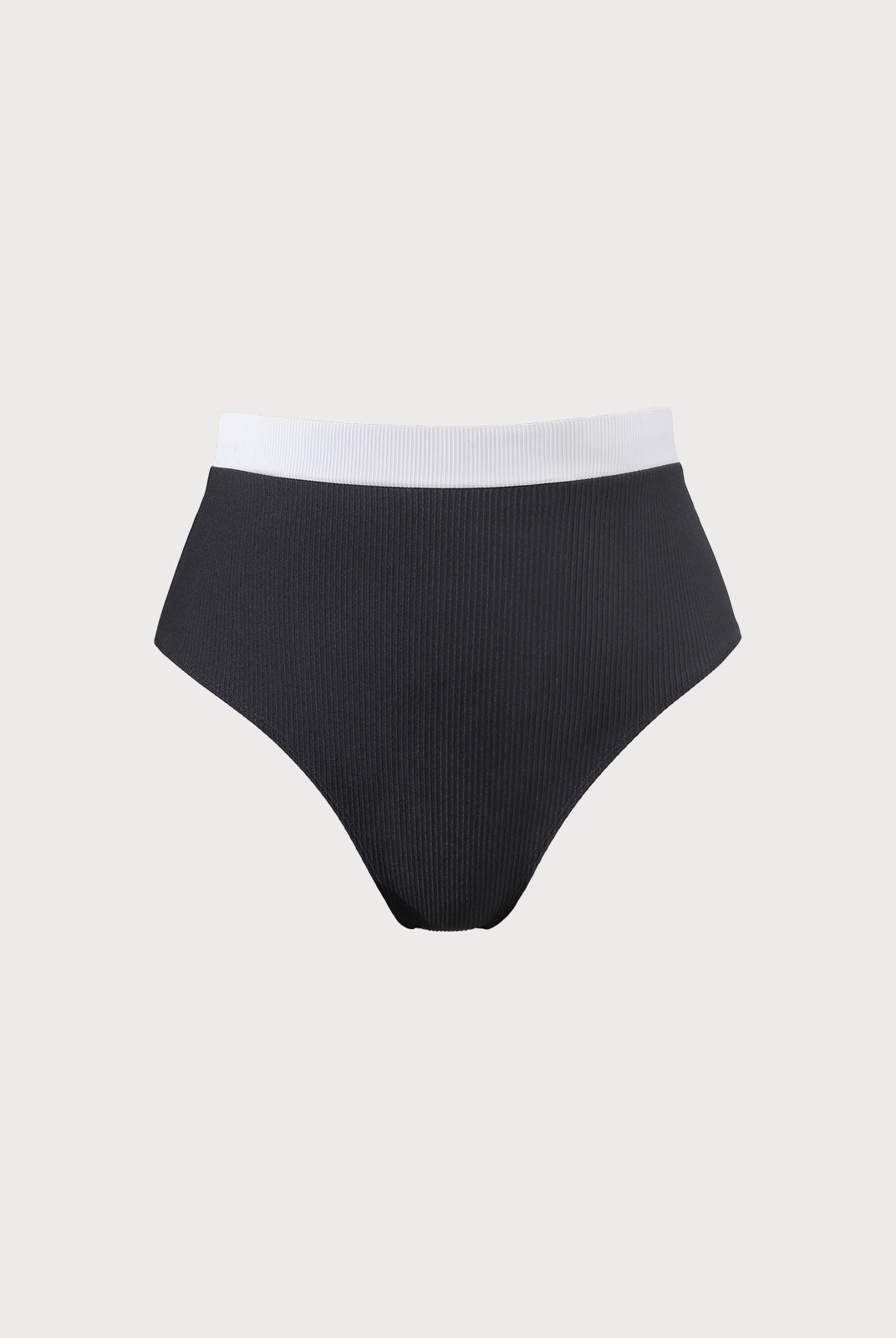 Contrast Trim Plus Size Bikini Bottom Black Sustainable Plus Size Bikinis - BERLOOK