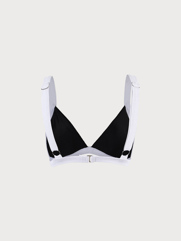 Contrast Trim Triangle Bikini Top Sustainable Bikinis - BERLOOK