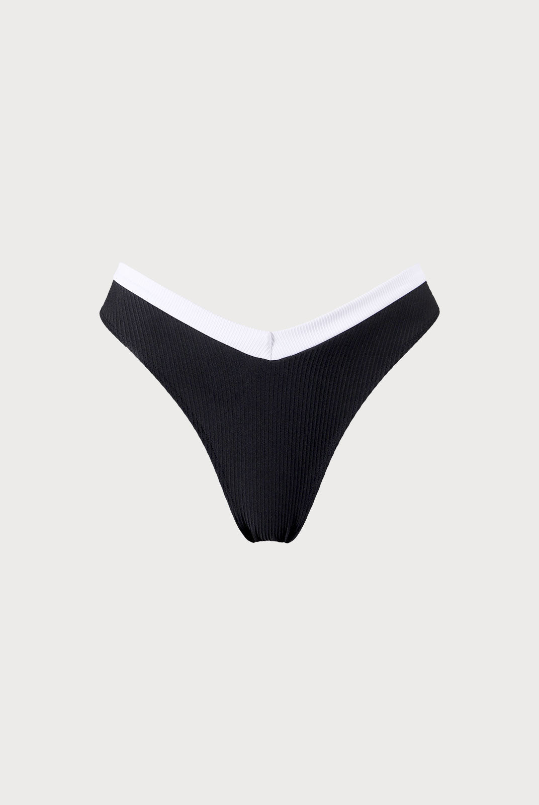 Contrast Trim V-Cut Bikini Bottom Sustainable Bikinis - BERLOOK