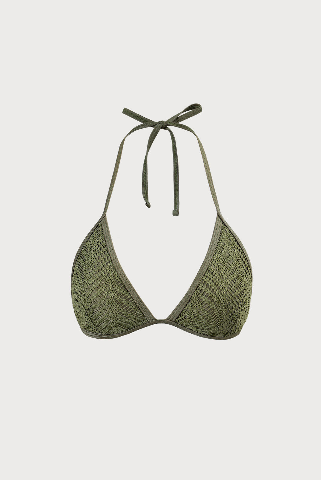 Crochet Halter Triangle Bikini Top Sustainable Bikinis - BERLOOK