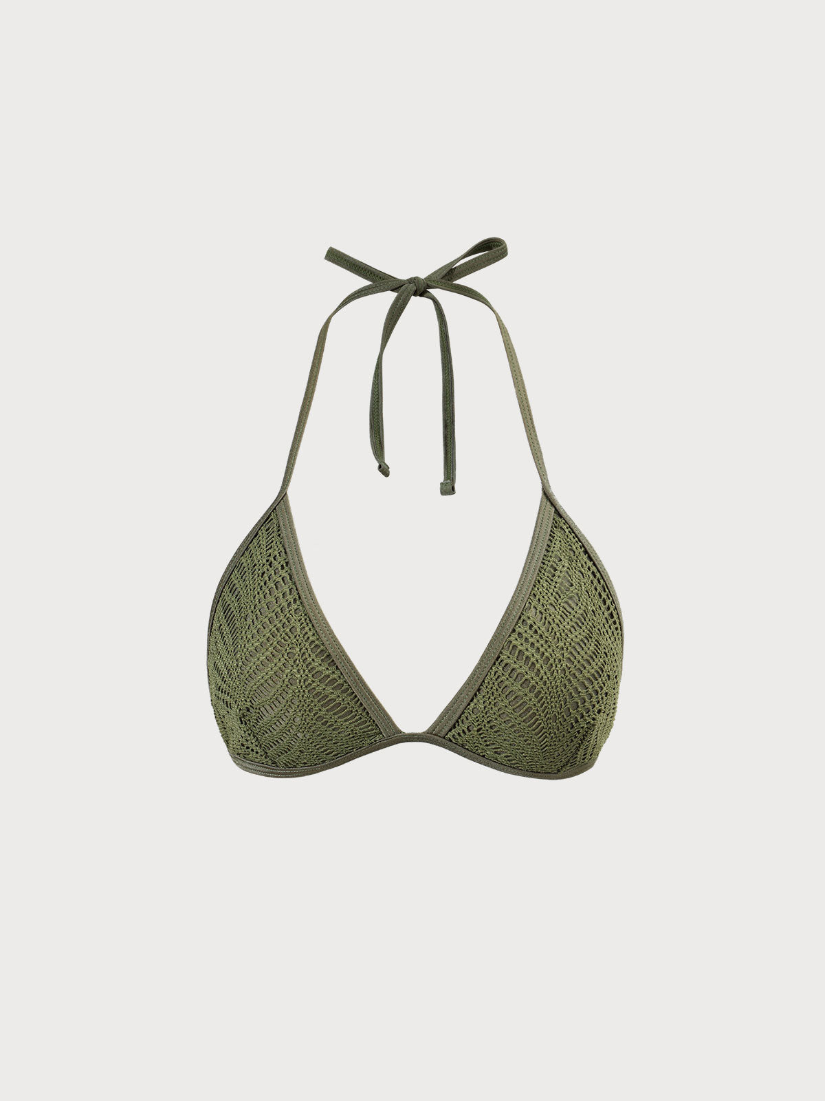 Crochet Halter Triangle Bikini Top Sustainable Bikinis - BERLOOK