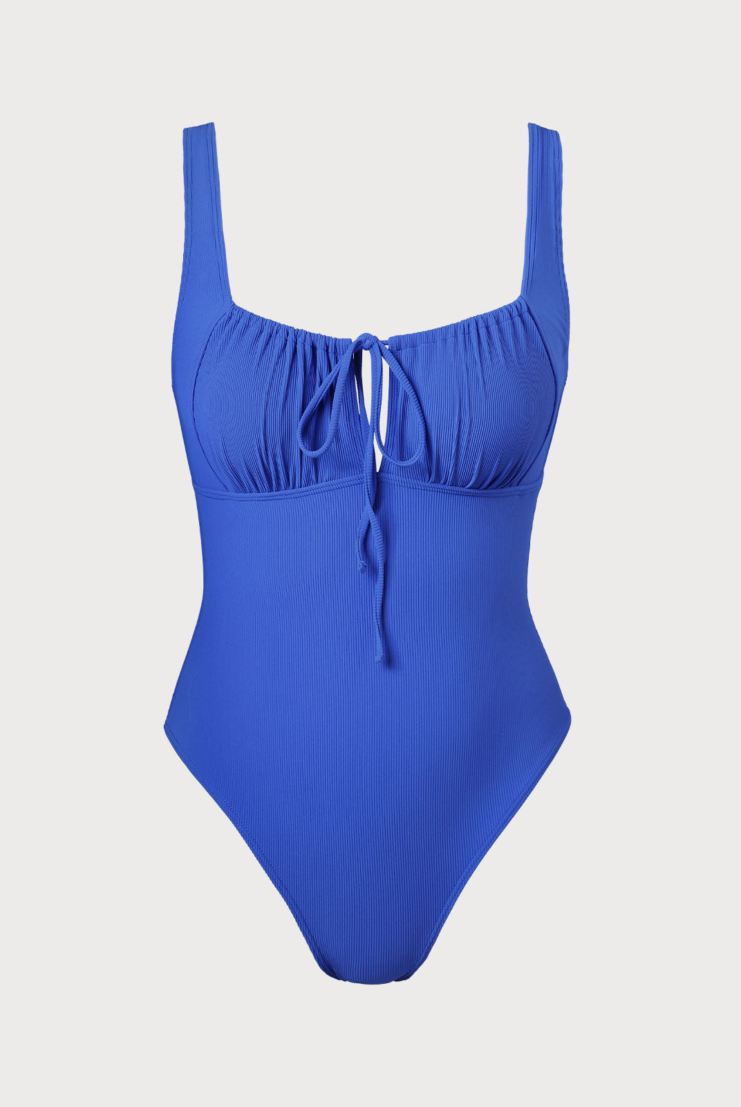 Cutout Tie Plus Size One-Piece Swimsuit Navy Sustainable Plus Size One-Pieces - BERLOOK