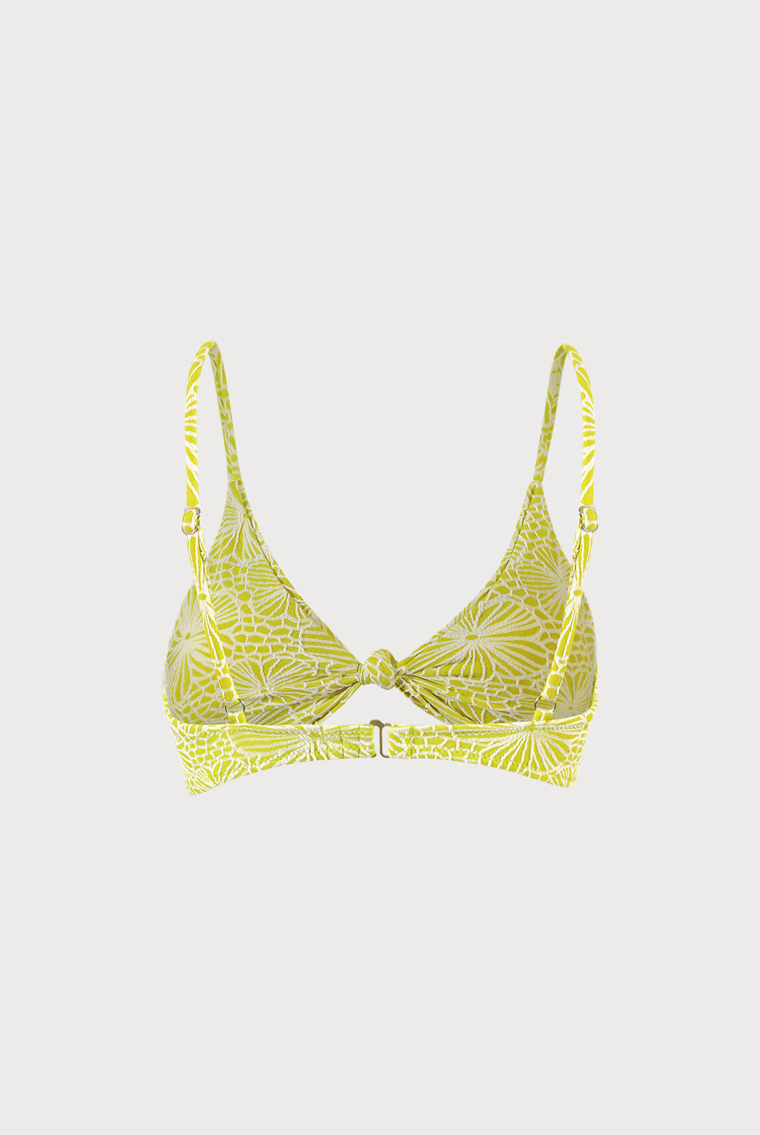 Floral Jacquard Knot Bikini Top Sustainable Bikinis - BERLOOK