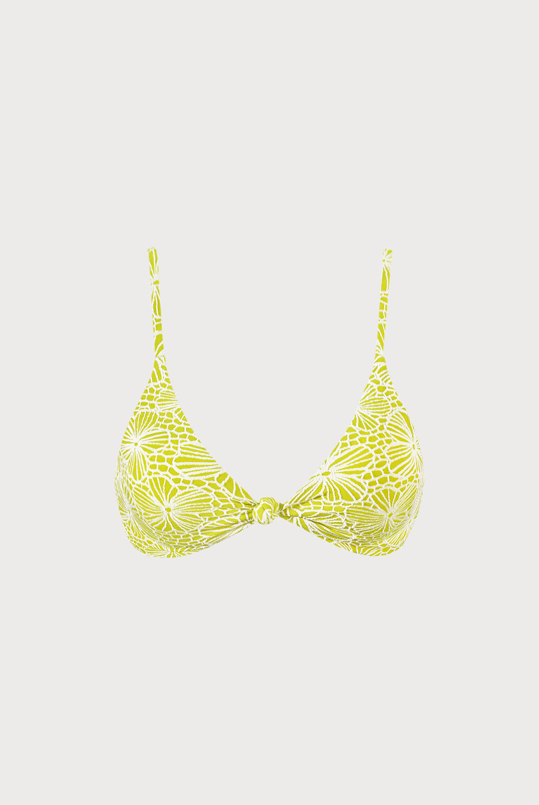 Floral Jacquard Knot Bikini Top Sustainable Bikinis - BERLOOK