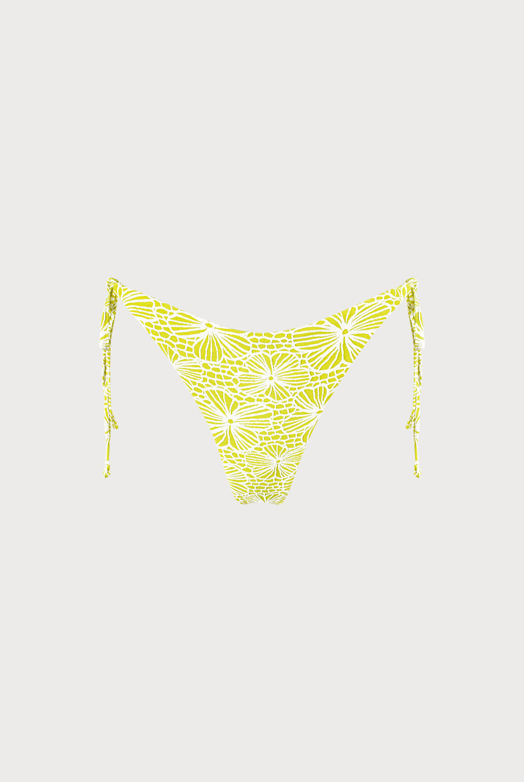 Floral Jacquard Tie Bikini Bottom Sustainable Bikinis - BERLOOK