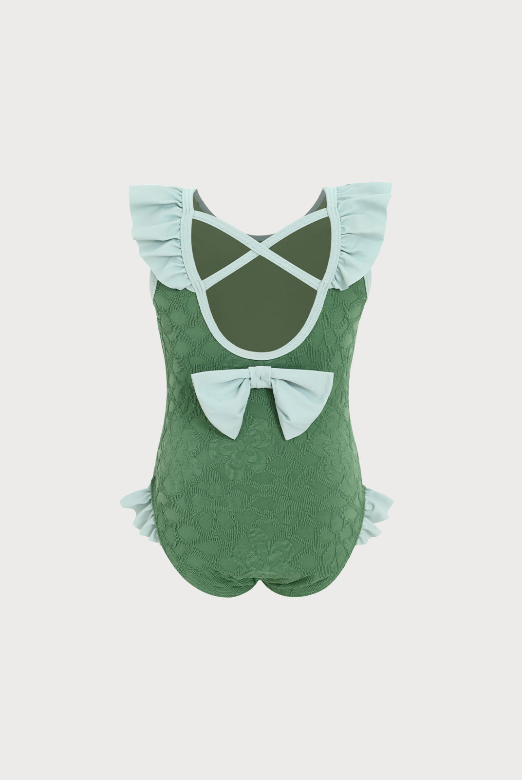 Girls Knitted Nylon One Piece Swimsuit Sustainable Girls Clothing - BERLOOK
