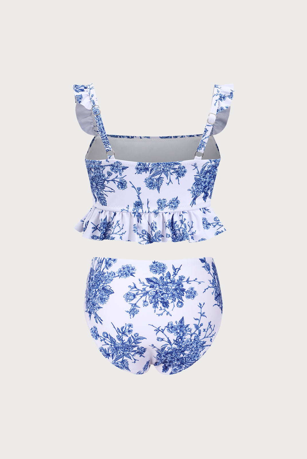 Girls' knitted polyester tankini swimsuit Sustainable Girls Clothing - BERLOOK