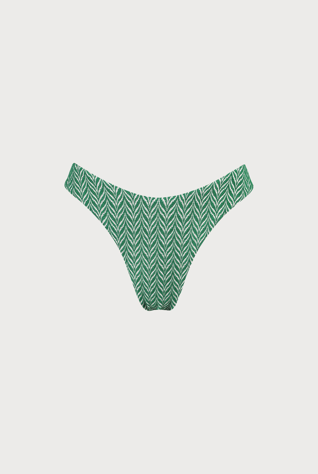 Green Geometric Textured Bikini Bottom Green Sustainable Bikinis - BERLOOK