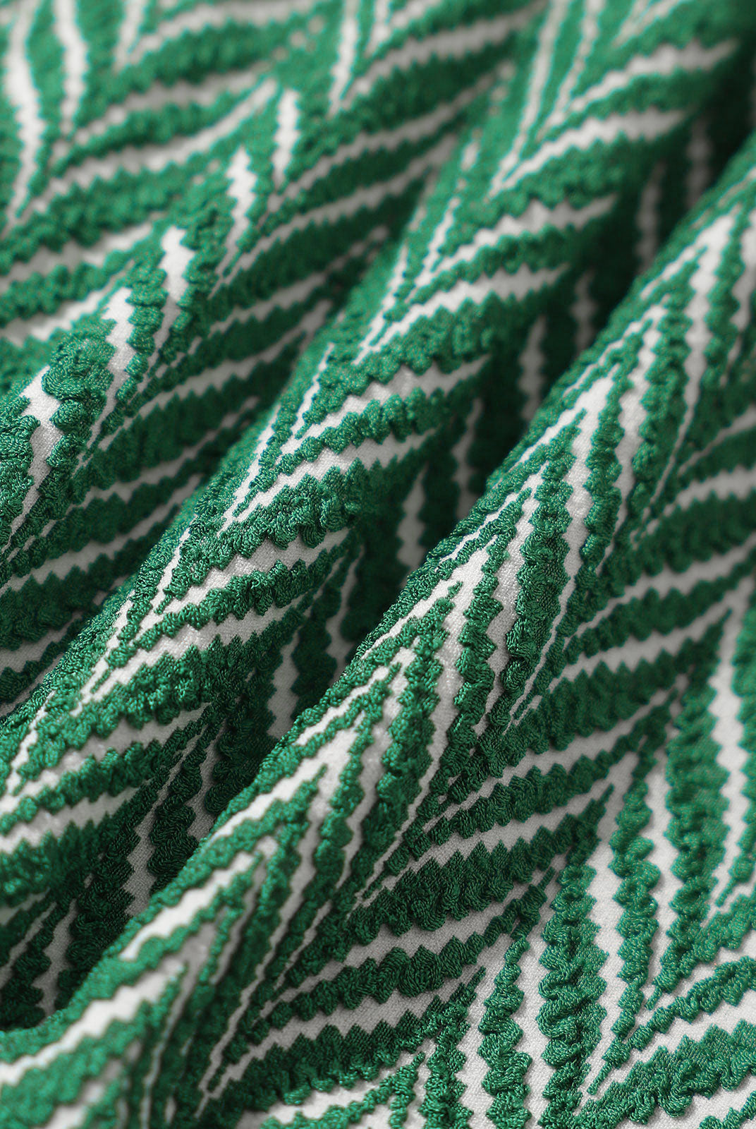Green Geometric Textured Cut Out Bikini Top Sustainable Bikinis - BERLOOK