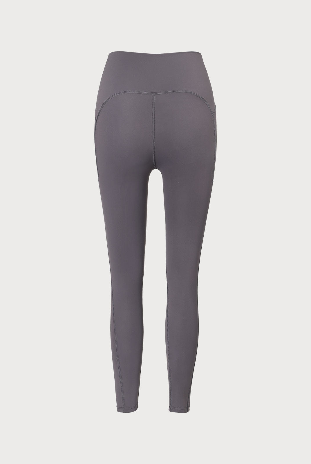 Grey High Waisted Leggings 25” Sustainable Yoga Bottoms - BERLOOK