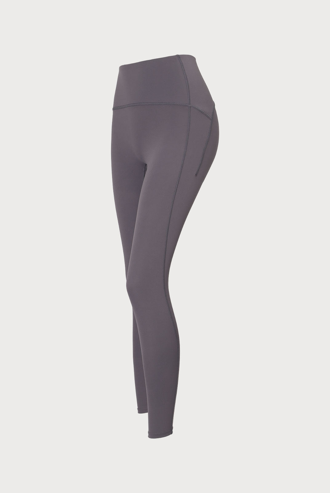 Grey High Waisted Leggings 25” Sustainable Yoga Bottoms - BERLOOK