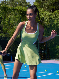 Light Green Cut-Out Dress Light Green Sustainable Yoga Tennis Dresses&Yoga Jumpsuit - BERLOOK