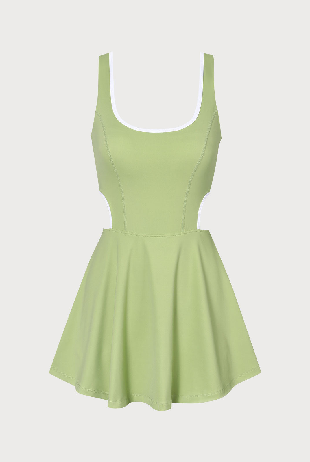 Light Green Cut-Out Dress Sustainable Yoga Dresses&Yoga Jumpsuit - BERLOOK