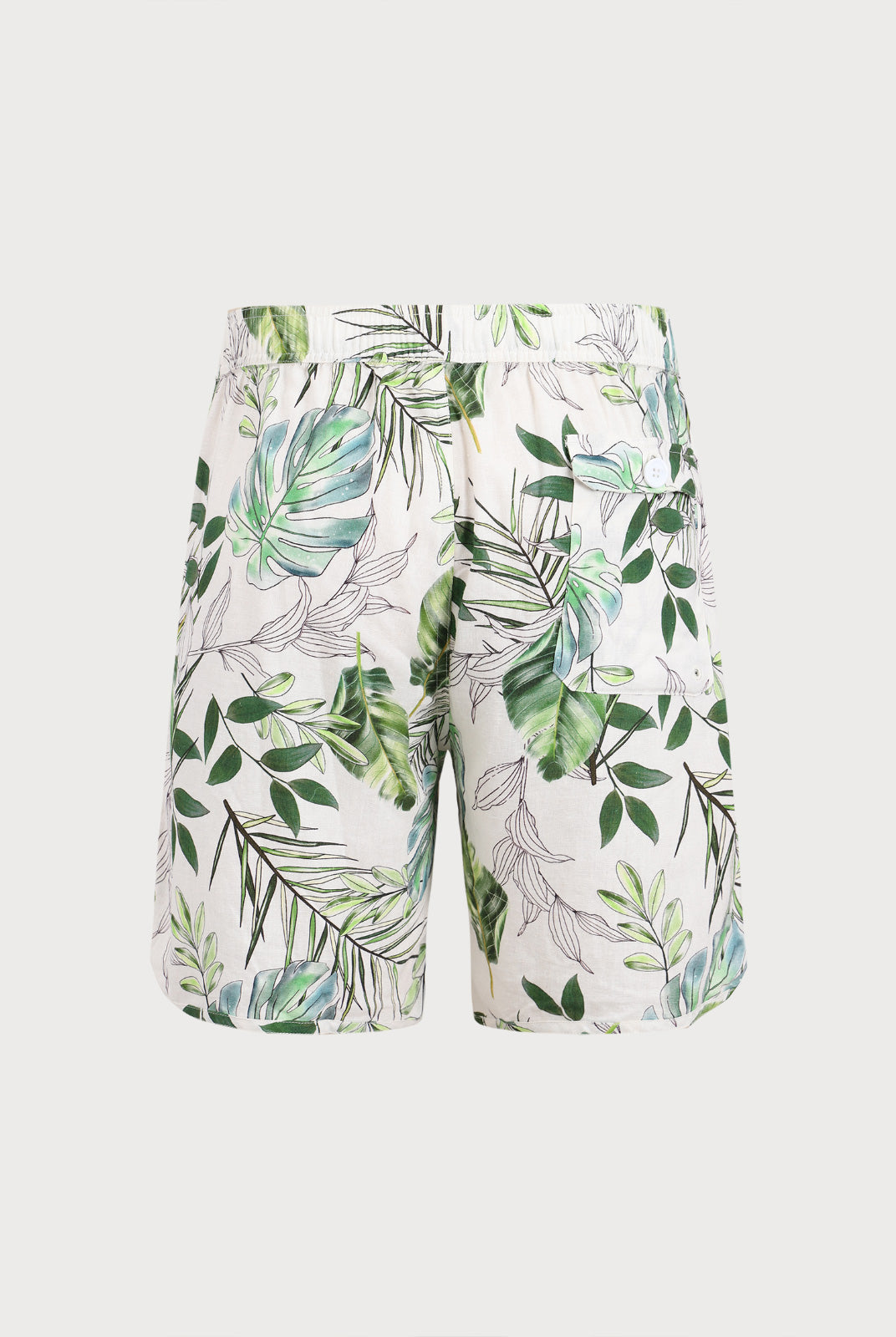 Men'S Woven Linen Swim Shorts Sustainable Men's Beach Shorts - BERLOOK
