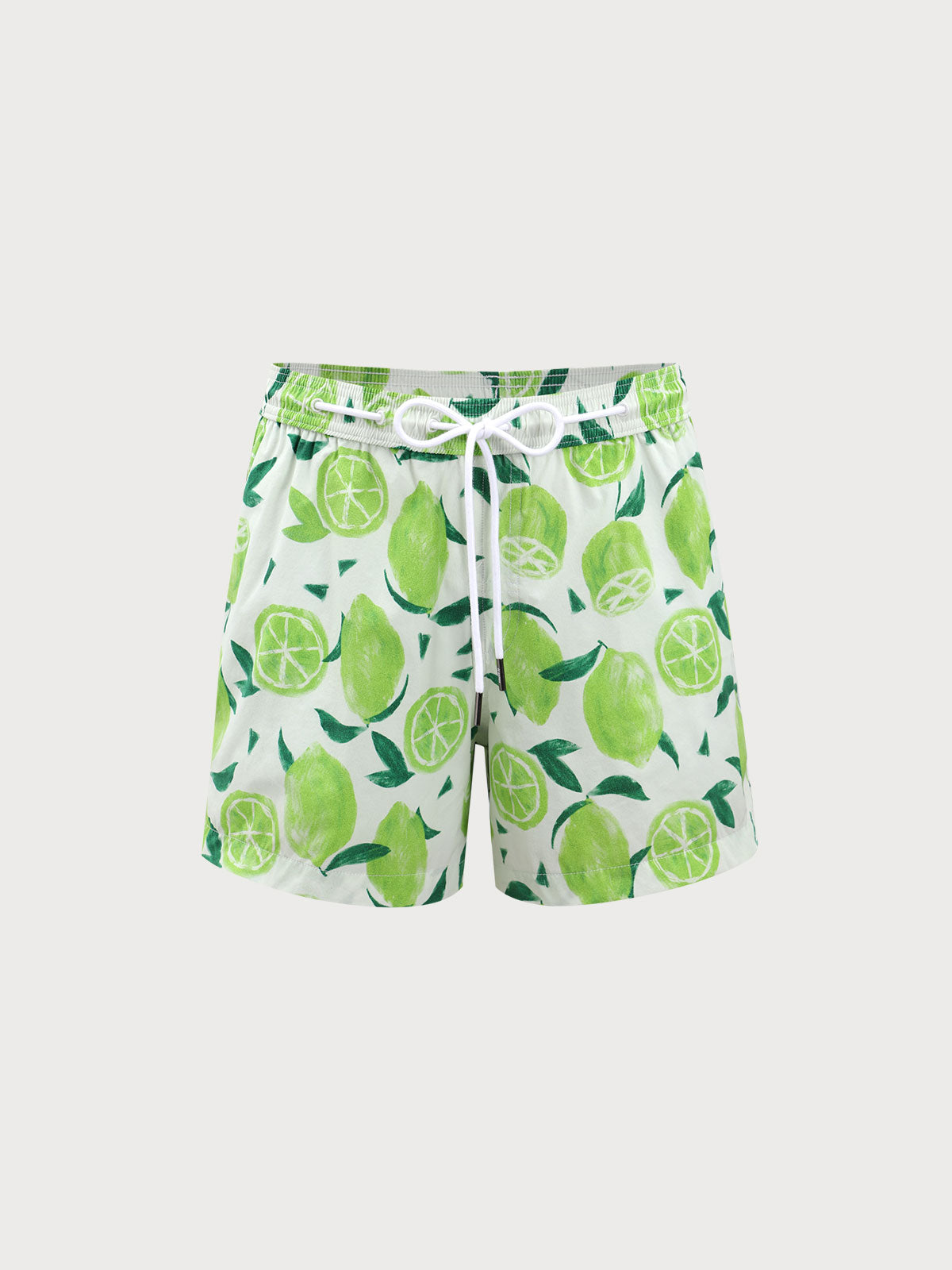 Men'S Woven Nail Spandex Swim Shorts Green Sustainable Men's Beach Shorts - BERLOOK