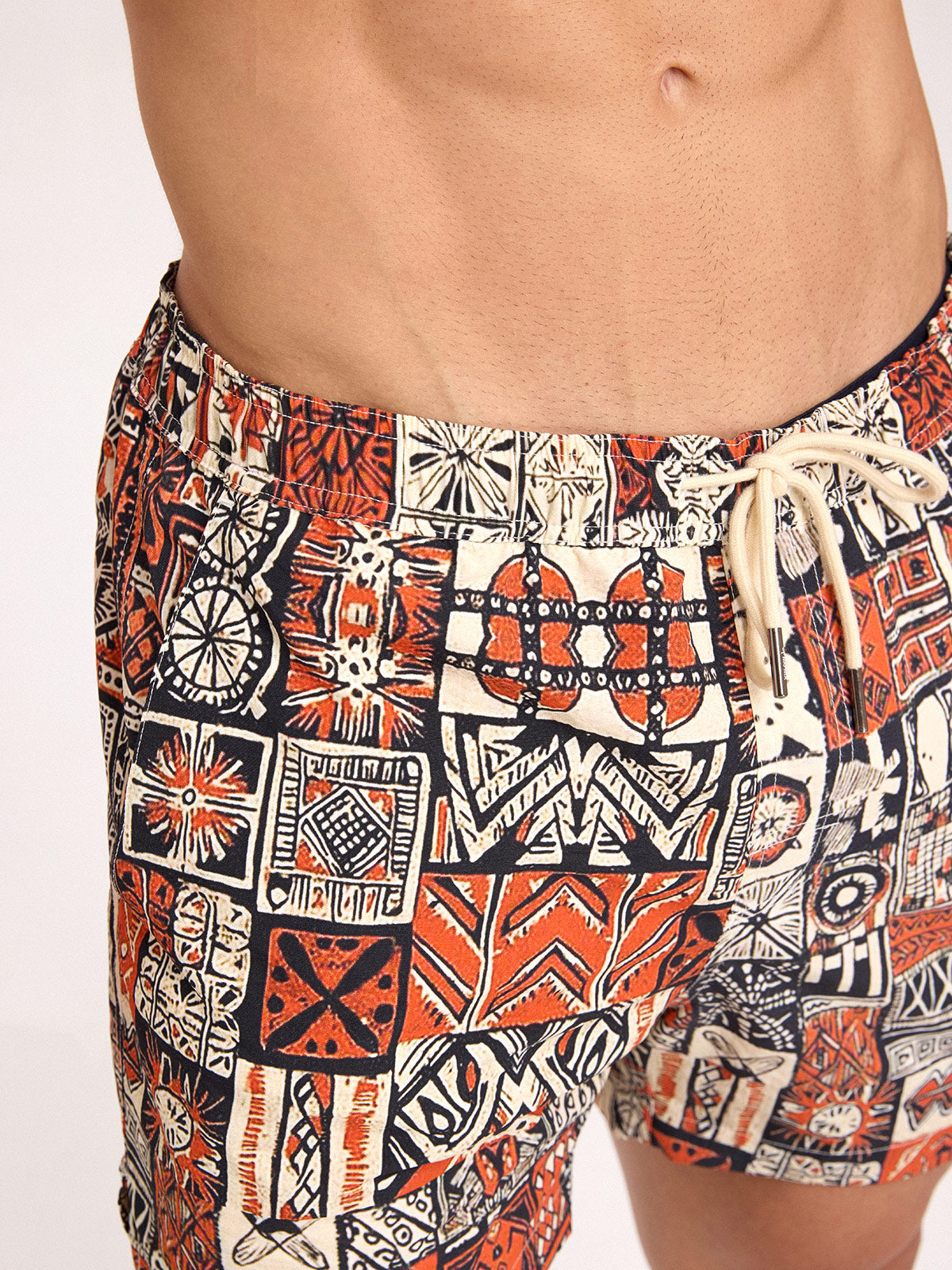 Men'S Woven Nylon Swim Shorts Sustainable Men's Beach Shorts - BERLOOK