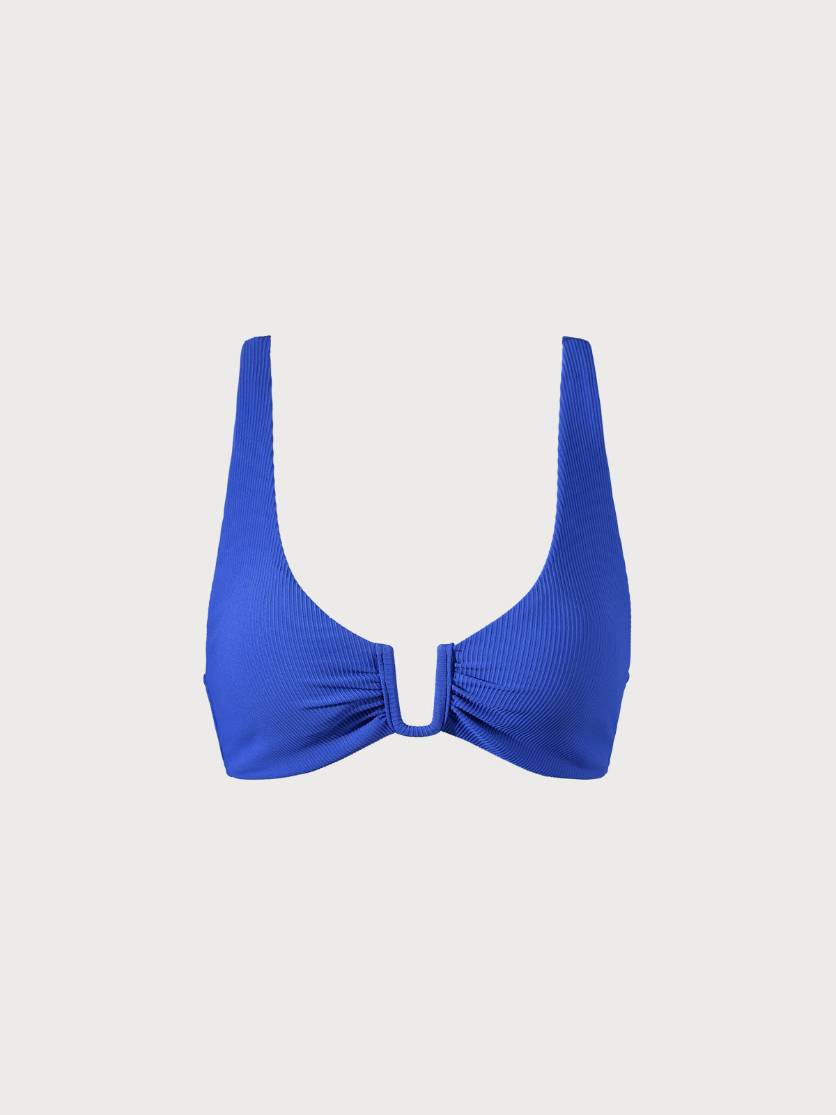 Navy U-Ring Backless Bikini Top Navy Sustainable Bikinis - BERLOOK