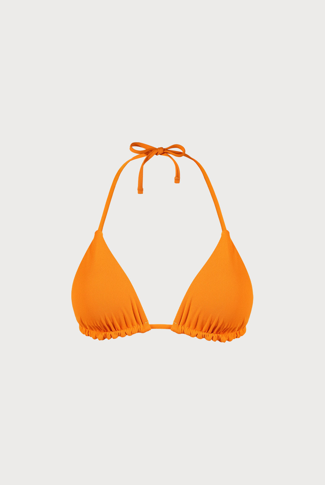 Orange Reversible Halter Triangle Bikini Top Orange Sustainable Bikinis - BERLOOK