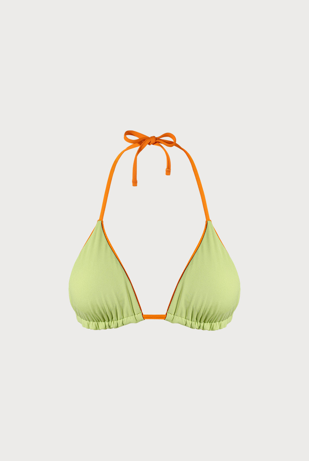 Orange Reversible Halter Triangle Bikini Top Sustainable Bikinis - BERLOOK