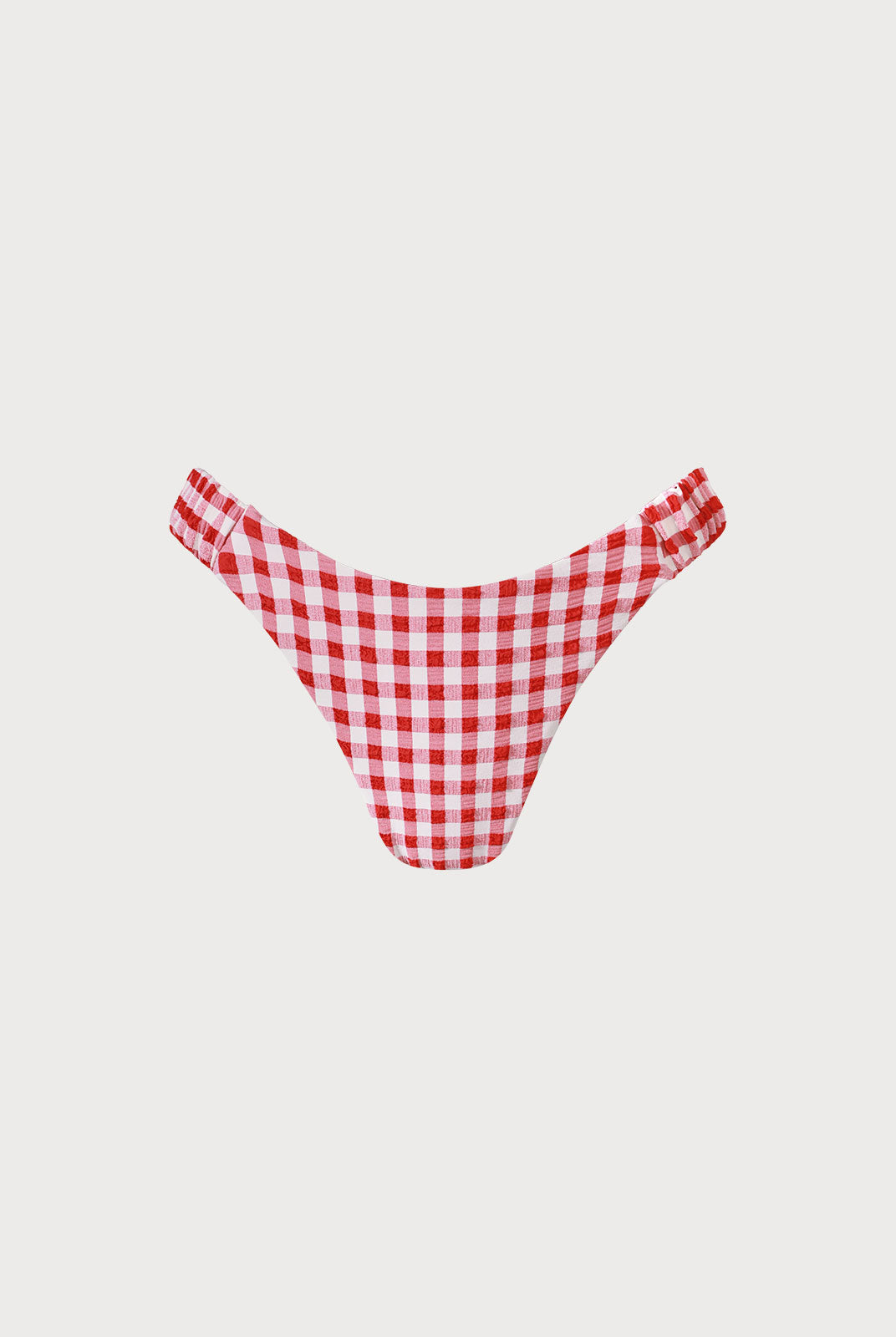 Plaid Ruched Bikini Bottom Sustainable Bikinis - BERLOOK