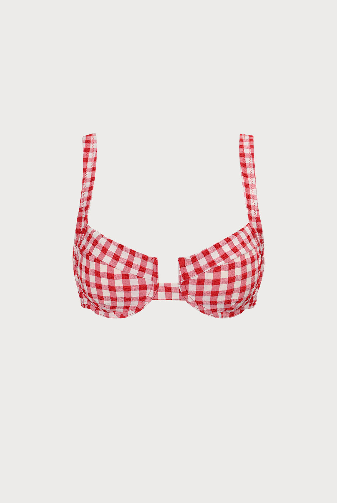 Plaid Underwire Bikini Top Sustainable Bikinis - BERLOOK