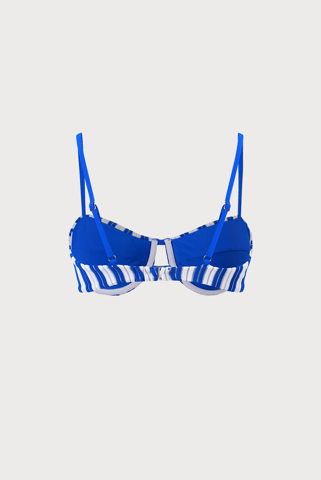 Plush Texture Stripe Underwire Bikini Top Sustainable Bikinis - BERLOOK
