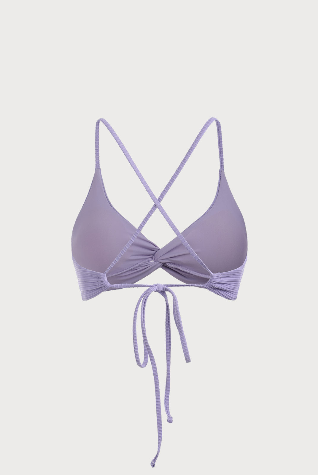 Purple The Twist Backless Bikini Top Sustainable Bikinis - BERLOOK