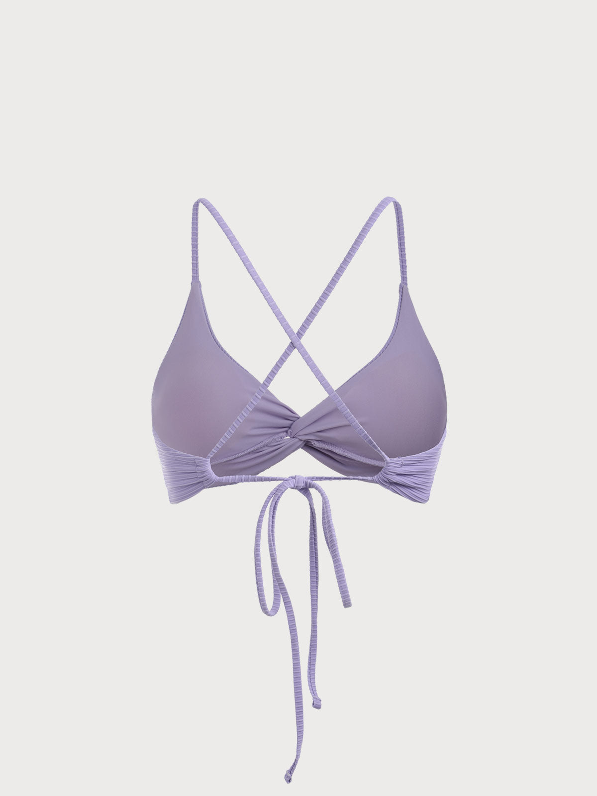 Purple The Twist Backless Bikini Top Sustainable Bikinis - BERLOOK