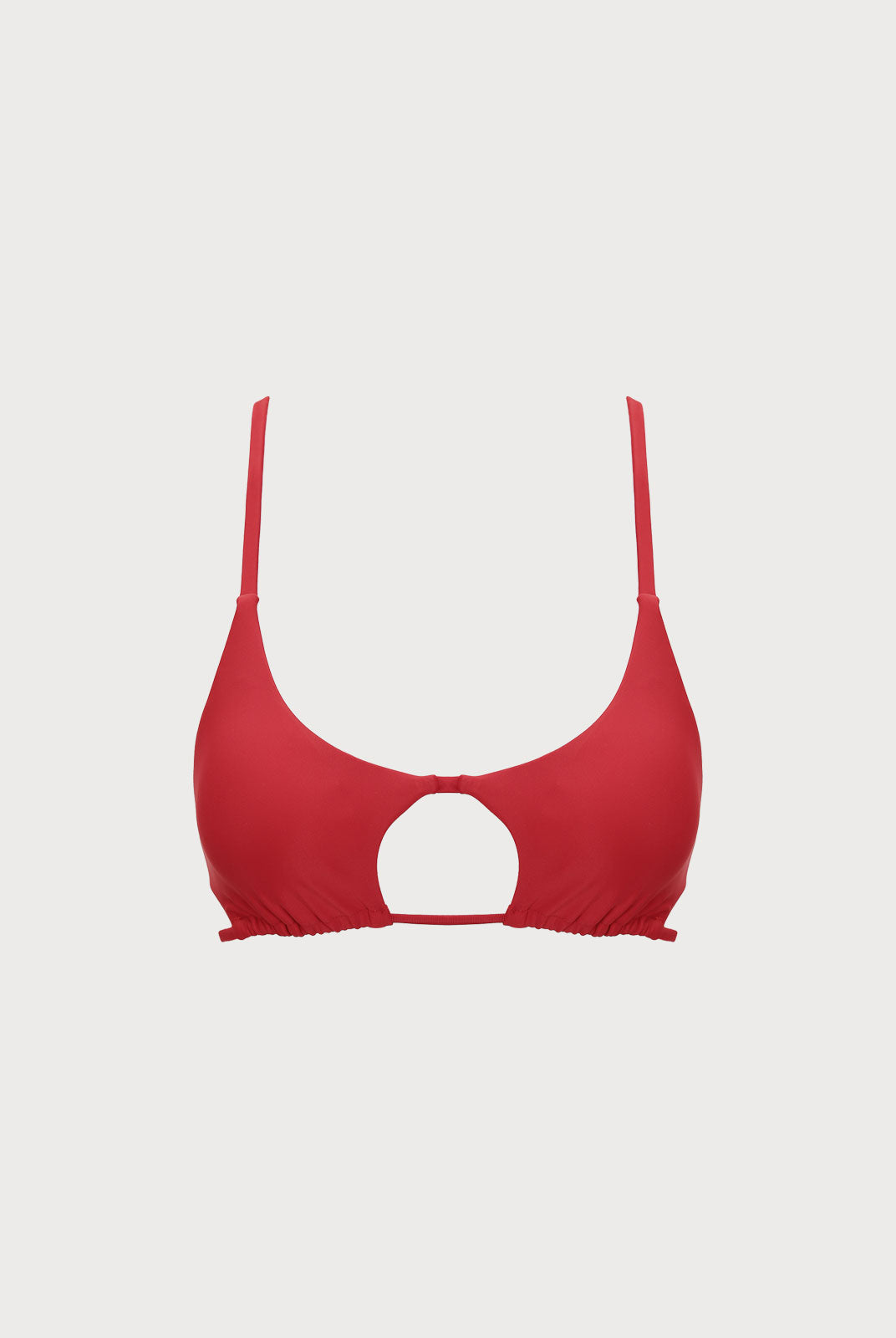 Red Cut Out Bikini Top Red Sustainable Bikinis - BERLOOK