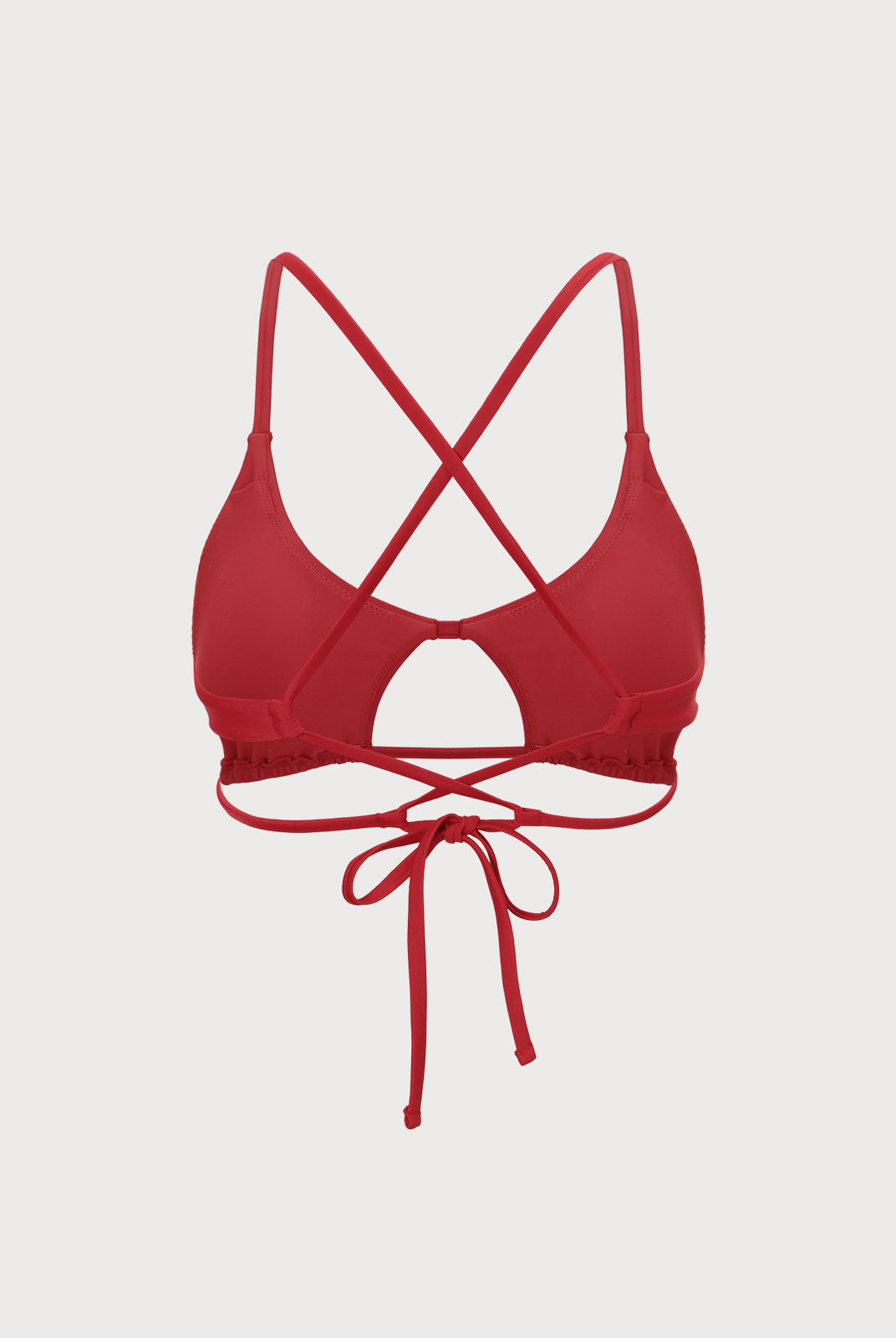Red Cut Out Bikini Top Sustainable Bikinis - BERLOOK