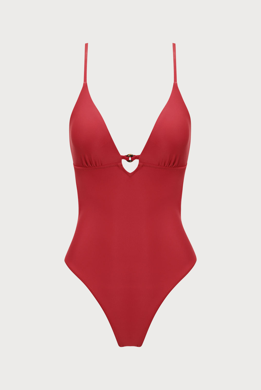 Red Cutout One Piece Swimwear Red Sustainable One-Pieces - BERLOOK