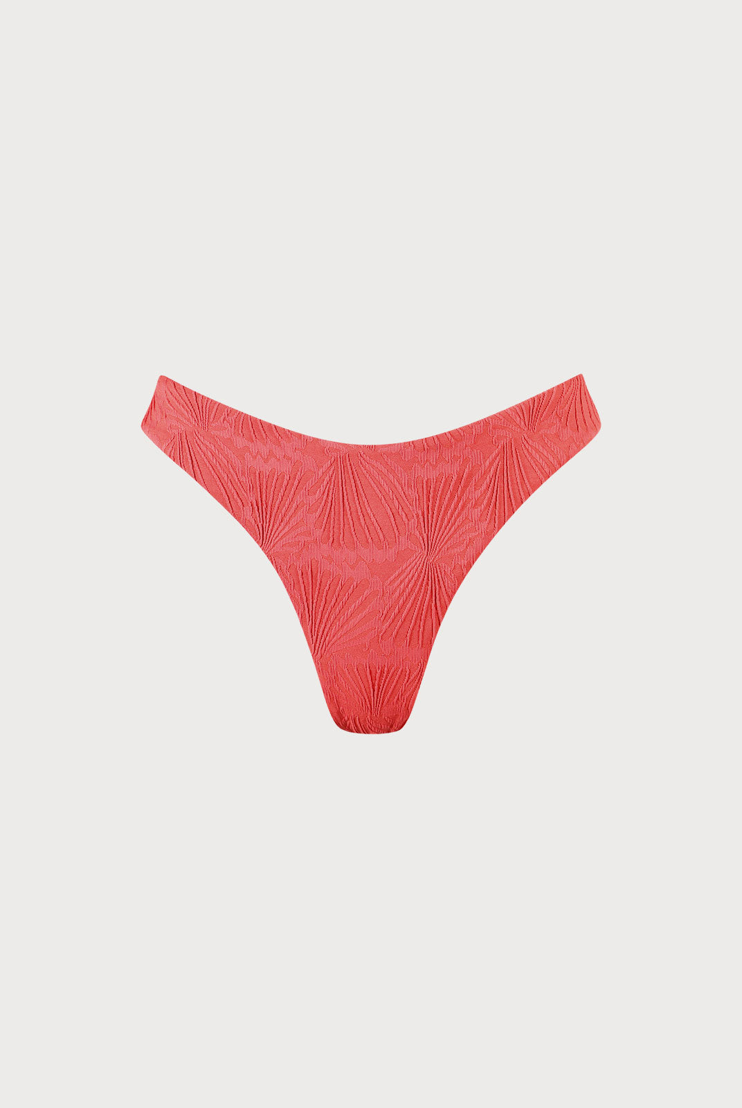 Red Jacquard Bikini Bottom Red Sustainable Bikinis - BERLOOK