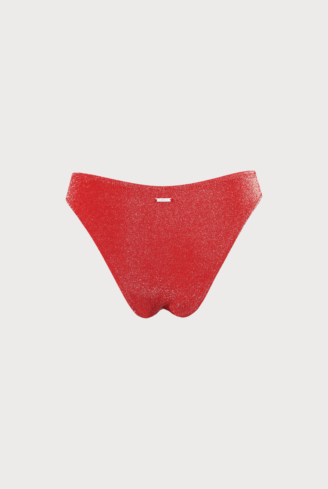 Red Lurex Bikini Bottom Sustainable Bikinis - BERLOOK