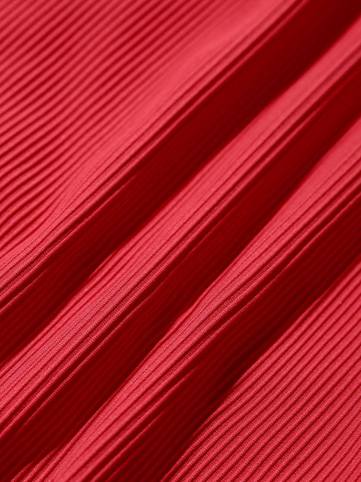 Red Ribbed High Cut Wide Waistband Bikini Bottom Sustainable Bikinis - BERLOOK